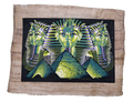 Handmade Egyptian papyrus painting: Small Egyptian Scene — Panorama Format