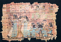 Handmade Egyptian papyrus painting: Festival Banquet with Musicians