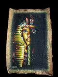 Handmade Egyptian papyrus painting: Tutankhamun - Painted Portrait in Living Color
