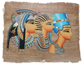 Die Herrscher Ägyptens: Triptychon – Authentisches ägyptisches Papyrus-Gemälde