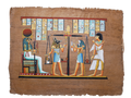 Das Totengericht: Waage des Herzens – Authentisches ägyptisches Papyrus-Gemälde
